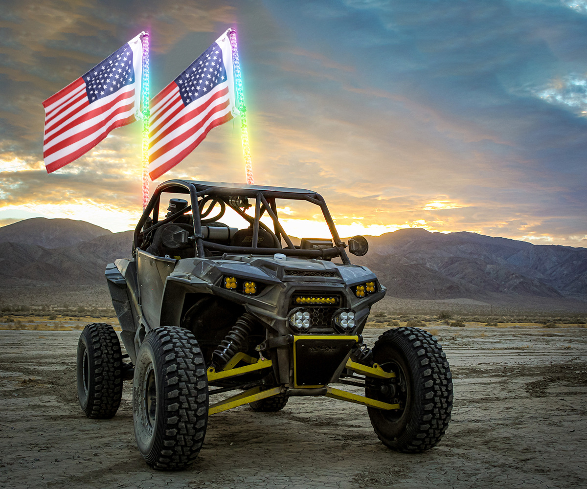 Off-Road Led Flagpole Light, Pickup Truck Warning Light, Modified Atv Decorative Atmosphere Light, Car Suv Colorful Spiral Light