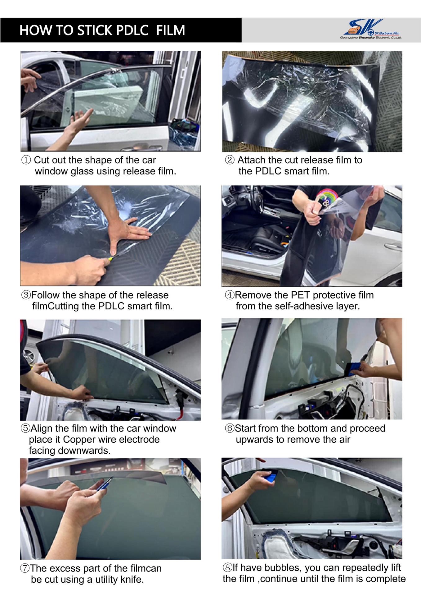Car Smart Dimming Film Can Control the Change of the Window Film, Invisible Window Film, Privacy Window Film