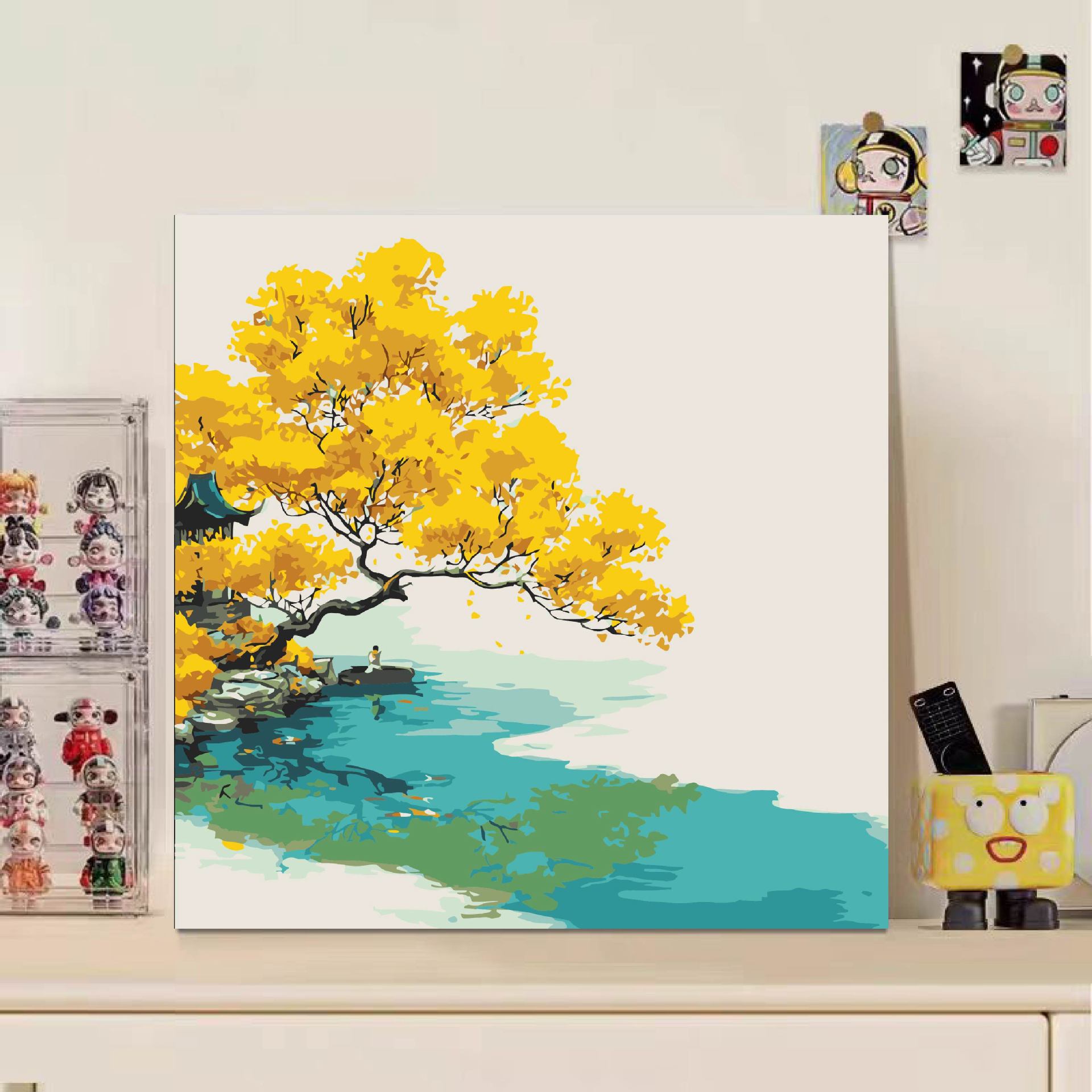 Niños didiy pintura digital acrílico relleno de pintura de dibujos animados pintura de pintura a mano 20 * 20