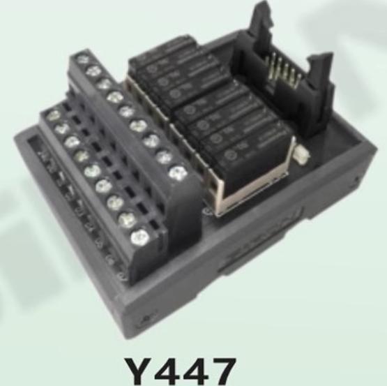 SIRON胜蓝PLC通用宽底座型8P信号继电器模块Y447兼容主流PLC品牌