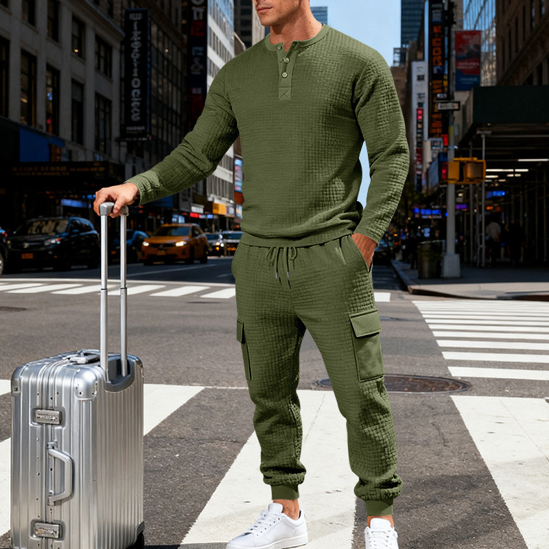 Men's Clothing Men's Heavyweight Long Sleeved Workwear Suit Autumn Winter Outdoor Textured Retro Tough Guy Loose Fit_viptrois.com