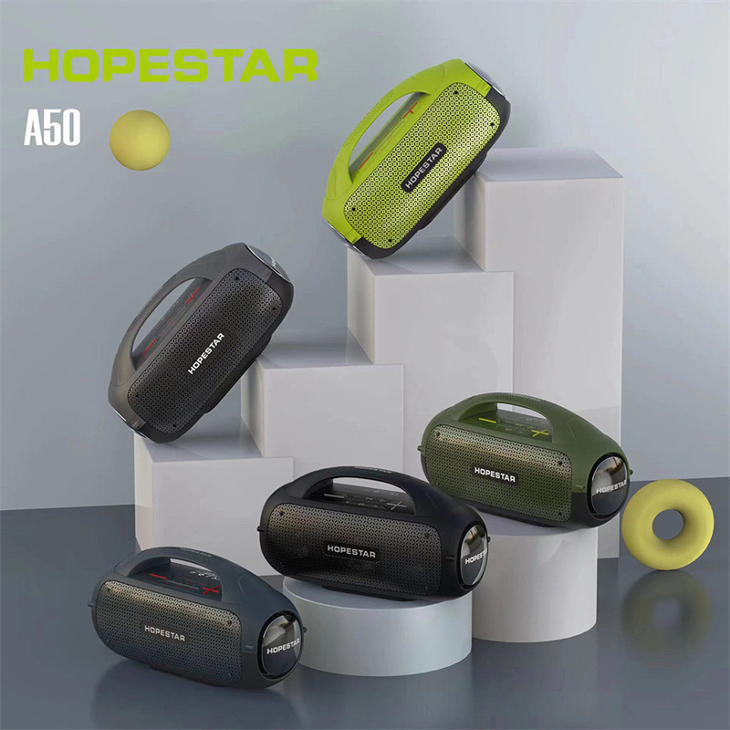 HOPESTAR A50 portable high-power 80W Bluetooth speaker with microphone Car Subwoofer outdoor portable