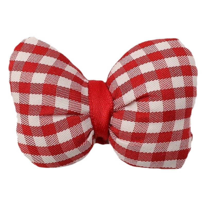 Retro elegante tela de algodón a cuadros accesorios de arco tridimensional DIY tocado accesorios para el cabello horquilla material femenino al por mayor