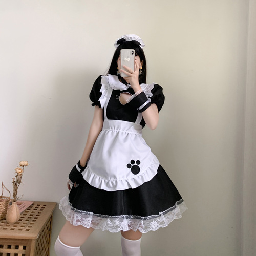 Cat open chest maid costume Lolita cat girl sexy Lolita anime cute Japanese soft girl costume