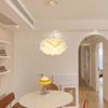 Scandinavian modern and minimalistic ceiling lamp for living room, cream lights for bedroom, flowered