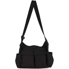 定制文艺青年单肩包港风工装休闲斜挎邮差包复古百搭大容量帆布包