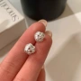 气质球形编织缠绕耳钉