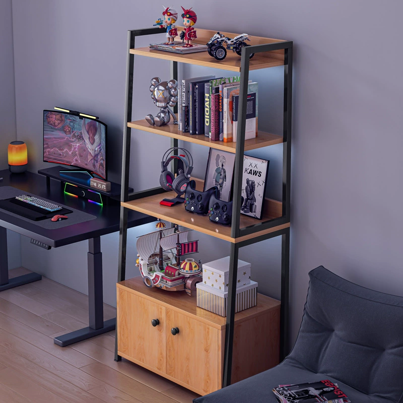 Косая трапециевидная стойка для хранения, многослойная стойка для хранения в спальне, книжный шкаф, шкаф для гостиной, напольная книжная полка интернет-знаменитостей