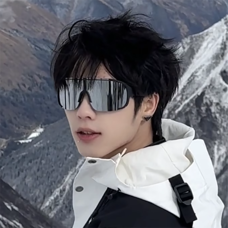Winter Large Frame Outdoor Sports Glasses Men's Ski Mountaineering Windproof Sunglasses Riding Eye Protection Sunglasses Women's Fashion
