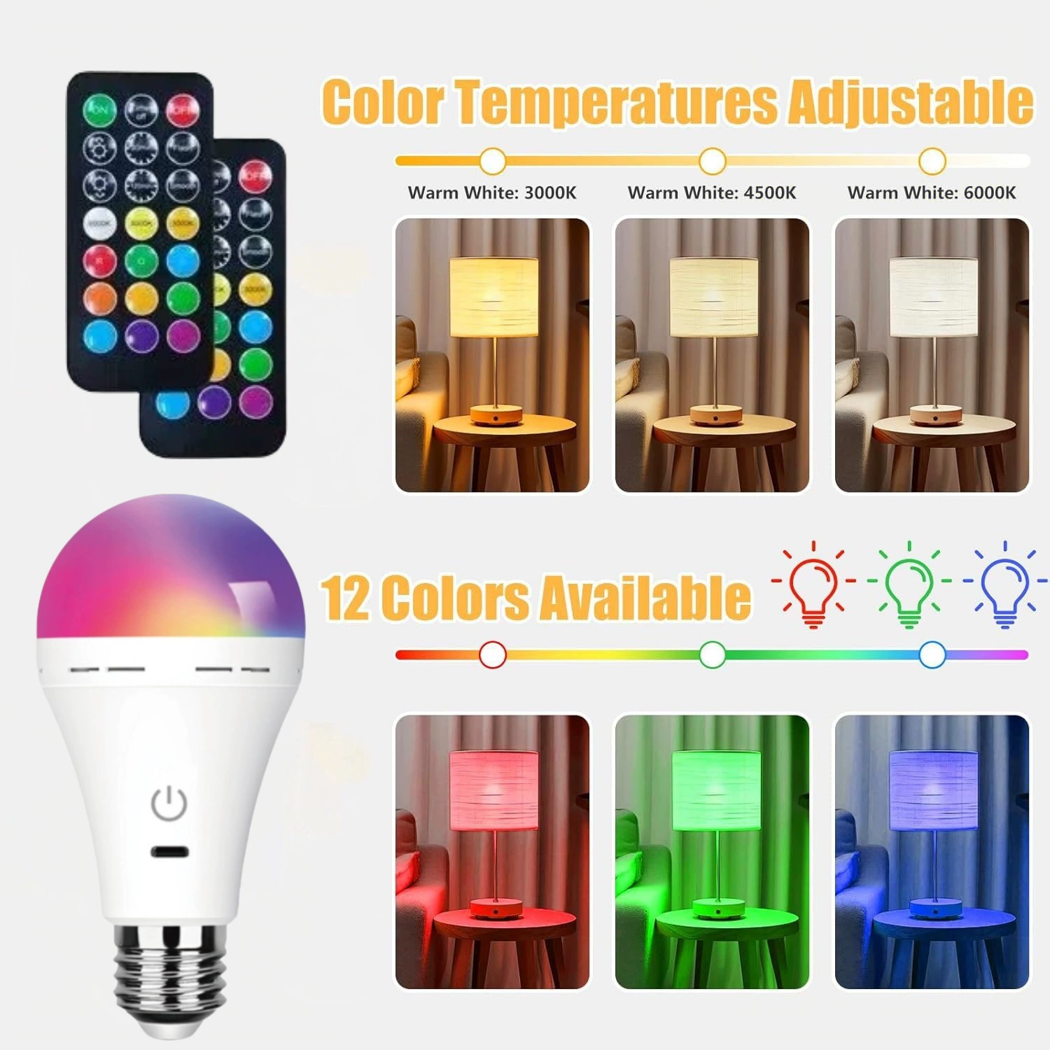 Wireless magnetic sconce, light source, bulb, colorful battery, switch key, new collection, remote control