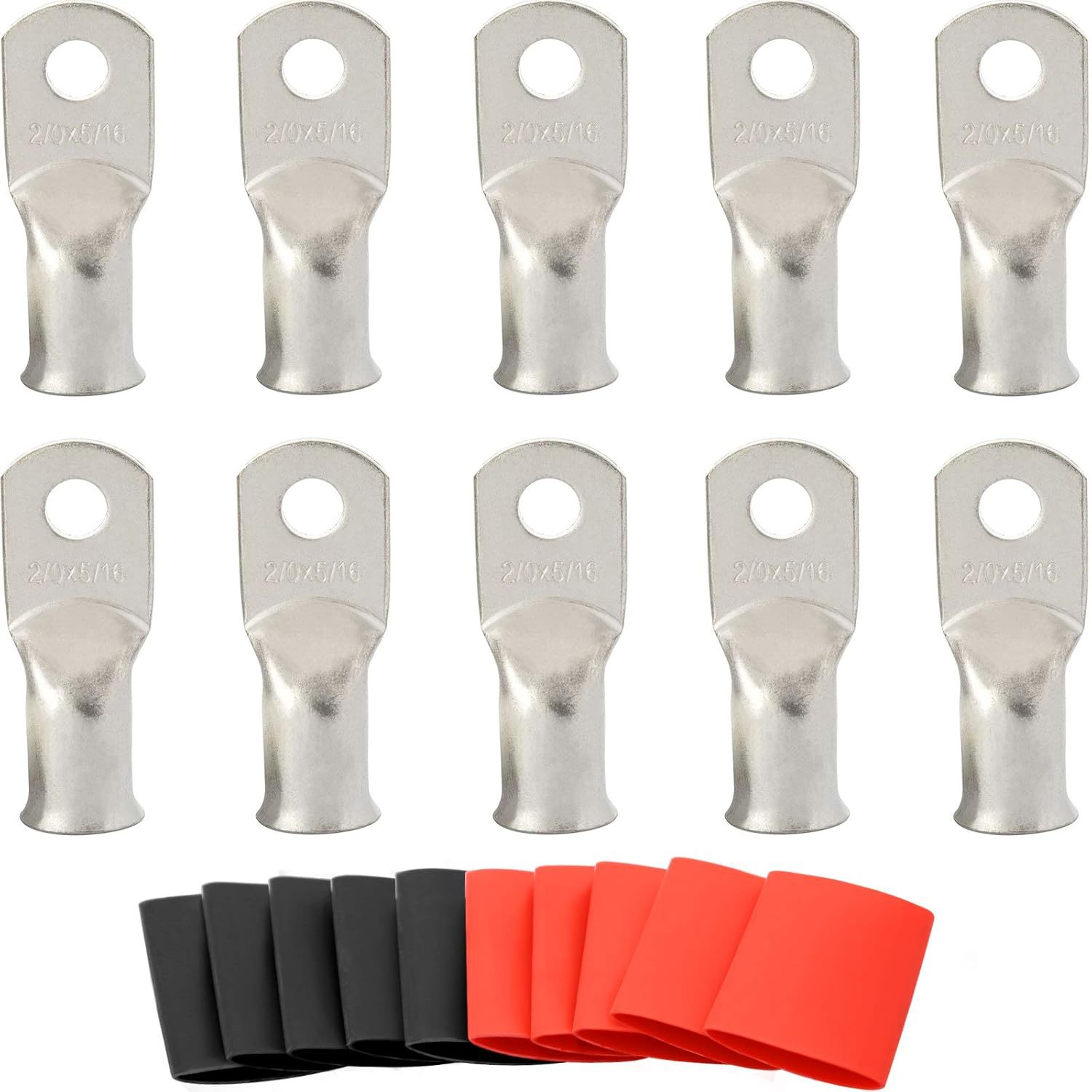 SVAAR 10pcs 2\/0 AWG - 5\/16'' Tinned Copper Cable L