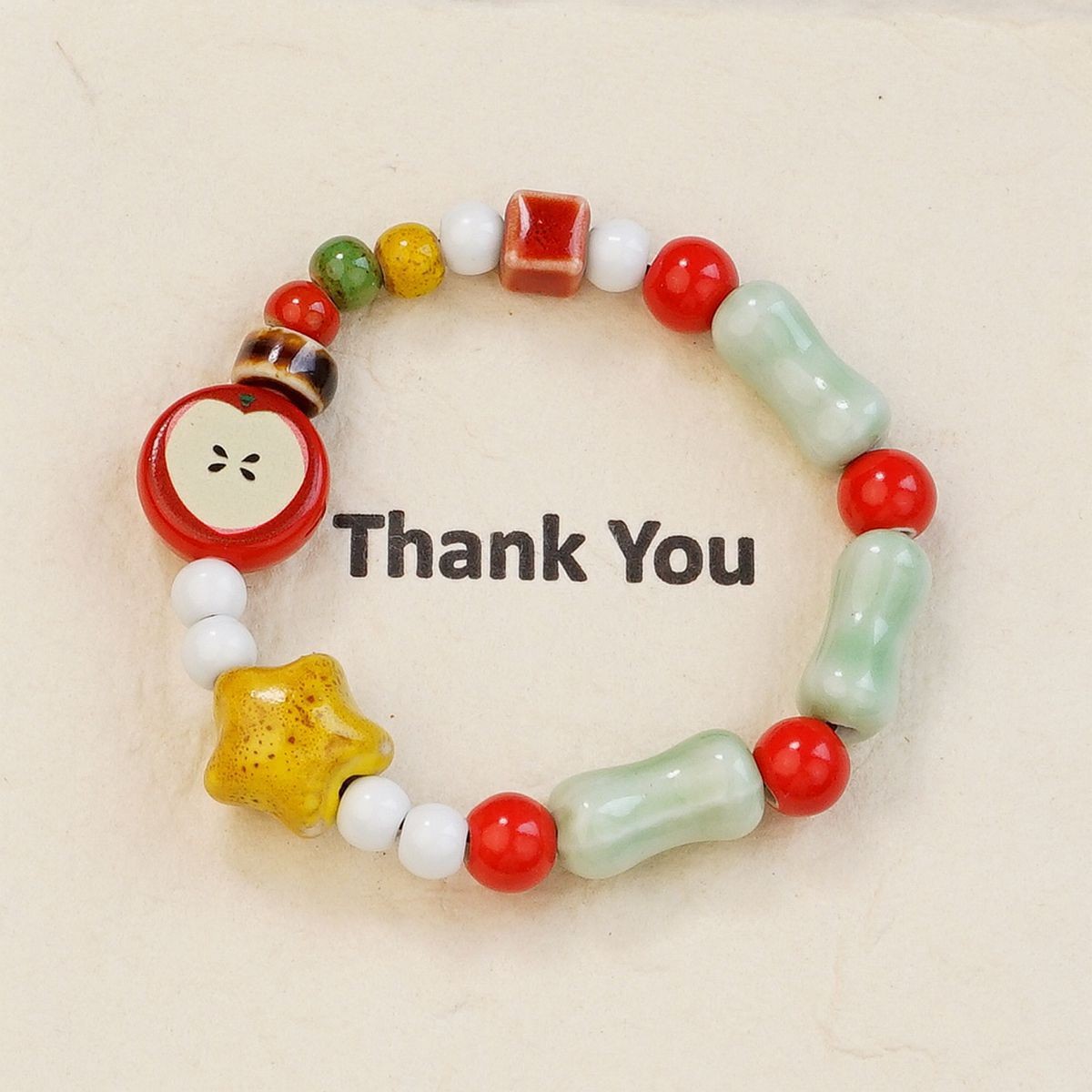 Jingdezhen pulsera de cerámica de verano mujer alta sensación galletas serie de gatos nicho diseño universal pulsera alta sensación