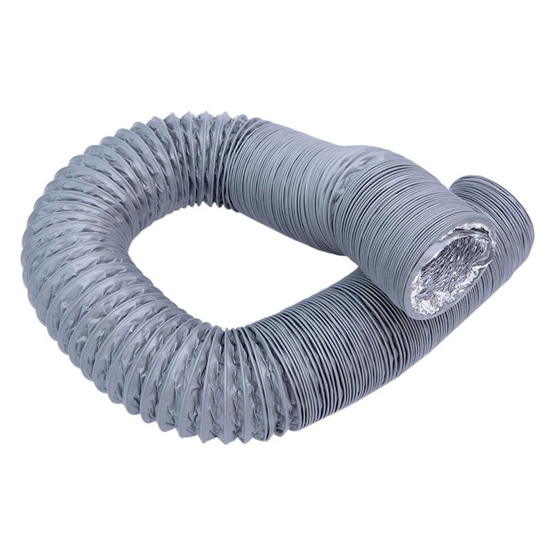 Утолщенная композитная труба из алюминиевой фольги из ПВХ система свежего воздуха двухслойный телескопический шланг вытяжка дымовая выхлопная труба из алюминиевой фольги