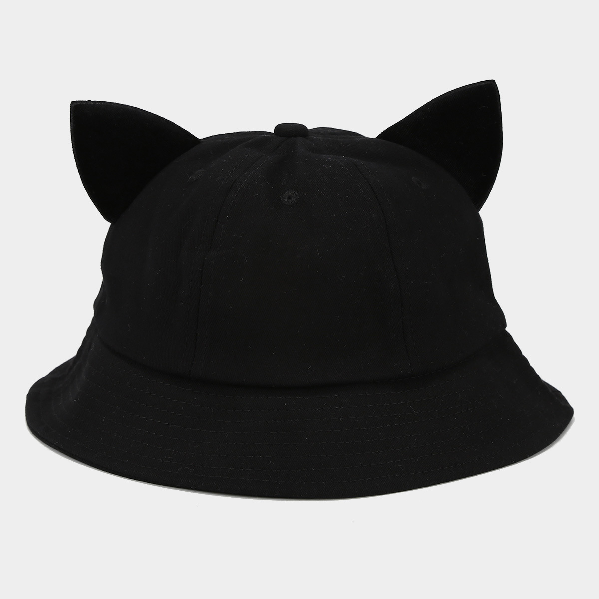 Marca de moda coreana de dibujos animados pequeño diablo oreja cúpula color sólido sombrero de pescador estilo universitario infantil lindo sombrero casual para el sol image 7