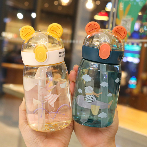 Charming and Cute Straw Cup, Durable for Summer Use, Baby, Primary School Student, Kindergarten Plastic Cup,  New Arrival