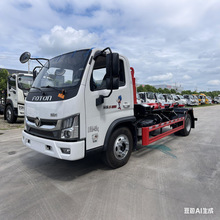 厂家直销福田骁运S蓝牌勾臂垃圾车3300/3600轴距垃圾清运车可下地