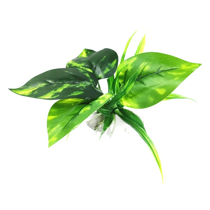 Nuevo tanque de peces simulación plantas acuáticas paisaje planta simulación tela hoja hierba Hotel bonsai crawler caja hoja de plástico plantas acuáticas