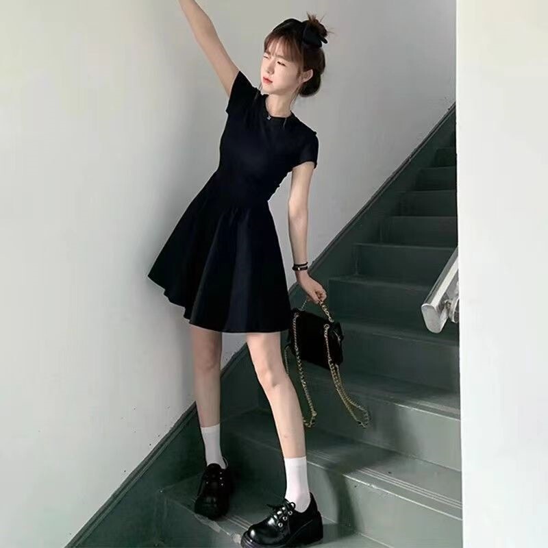 ホットガールセクシースリムドレスレディースサマーデザインウエスト痩身ショートスカート多用途ヒップカバースカート|undefined