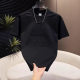 2025 Fashion Men's Light Luxury Trendy Personalized Steel-Printed Round Neck Short-Sleeved Letter Embossed High-End T-Shirt Half-Sleeved Shirt