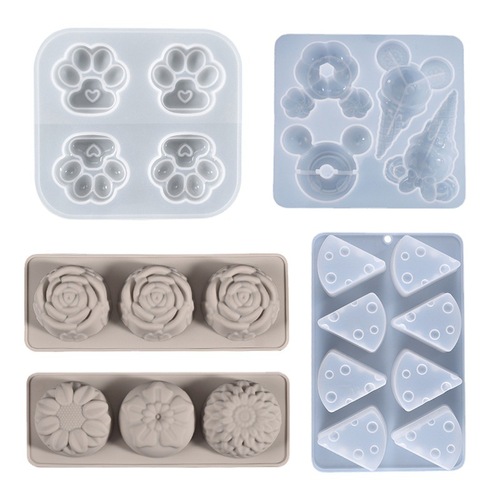 15 baking molds cat claw cake cheese baking pan donut candy handmade glue resin diy silicone mold