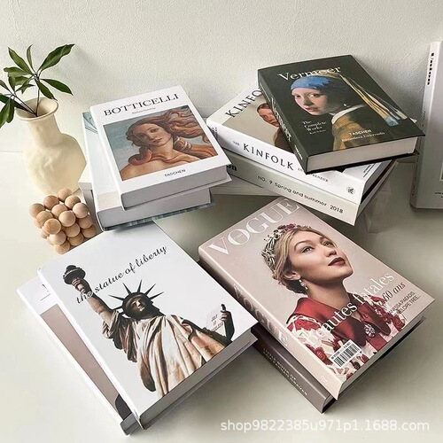 Nordic modern ins style English fake book ornaments living room entrance home decoration simulation book model shooting props
