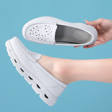 现货护士鞋真皮气垫软底透气医院镂空夏季工作鞋跨境批发一件代发