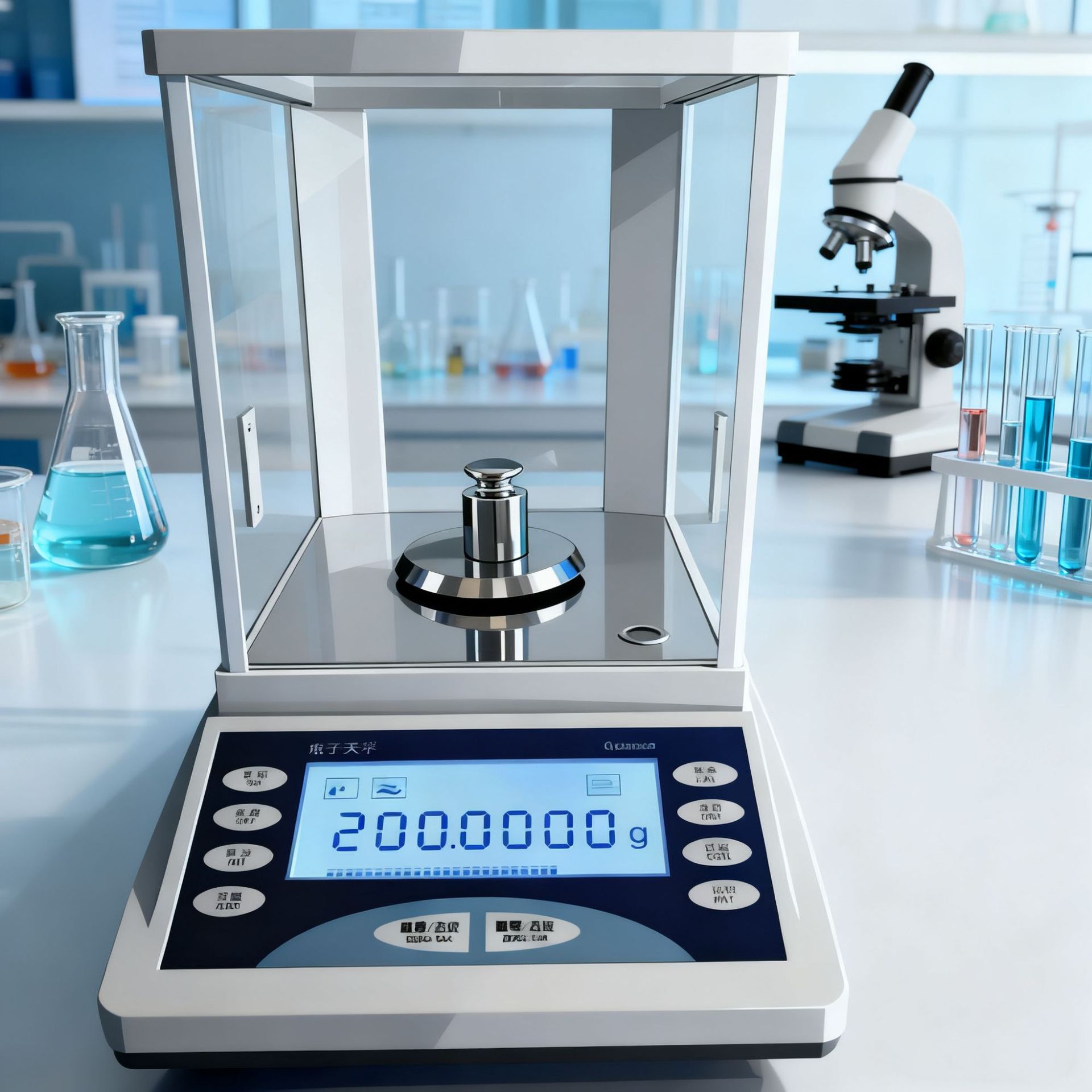 FA2004电子分析天平 沪粤明万分一珠宝称 200/0.0001精密天平