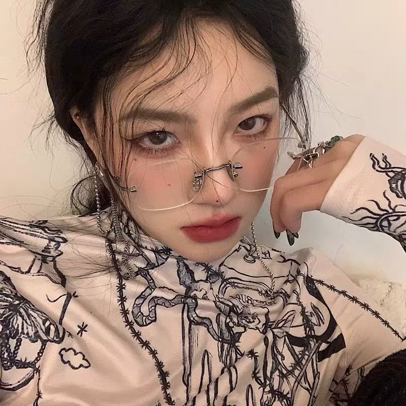 Очки для близорукости Jennie без оправы с медной вставкой, антисиний свет, защита глаз женского типа