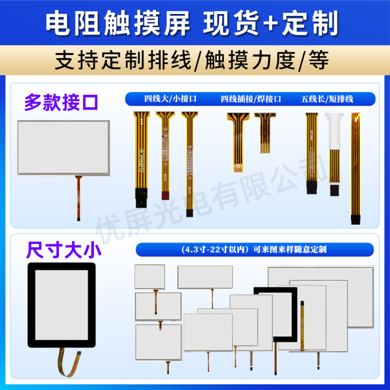 10.4英寸电阻屏工业级稳定单点触控抗干扰耐磨四线电阻式触摸屏|undefined