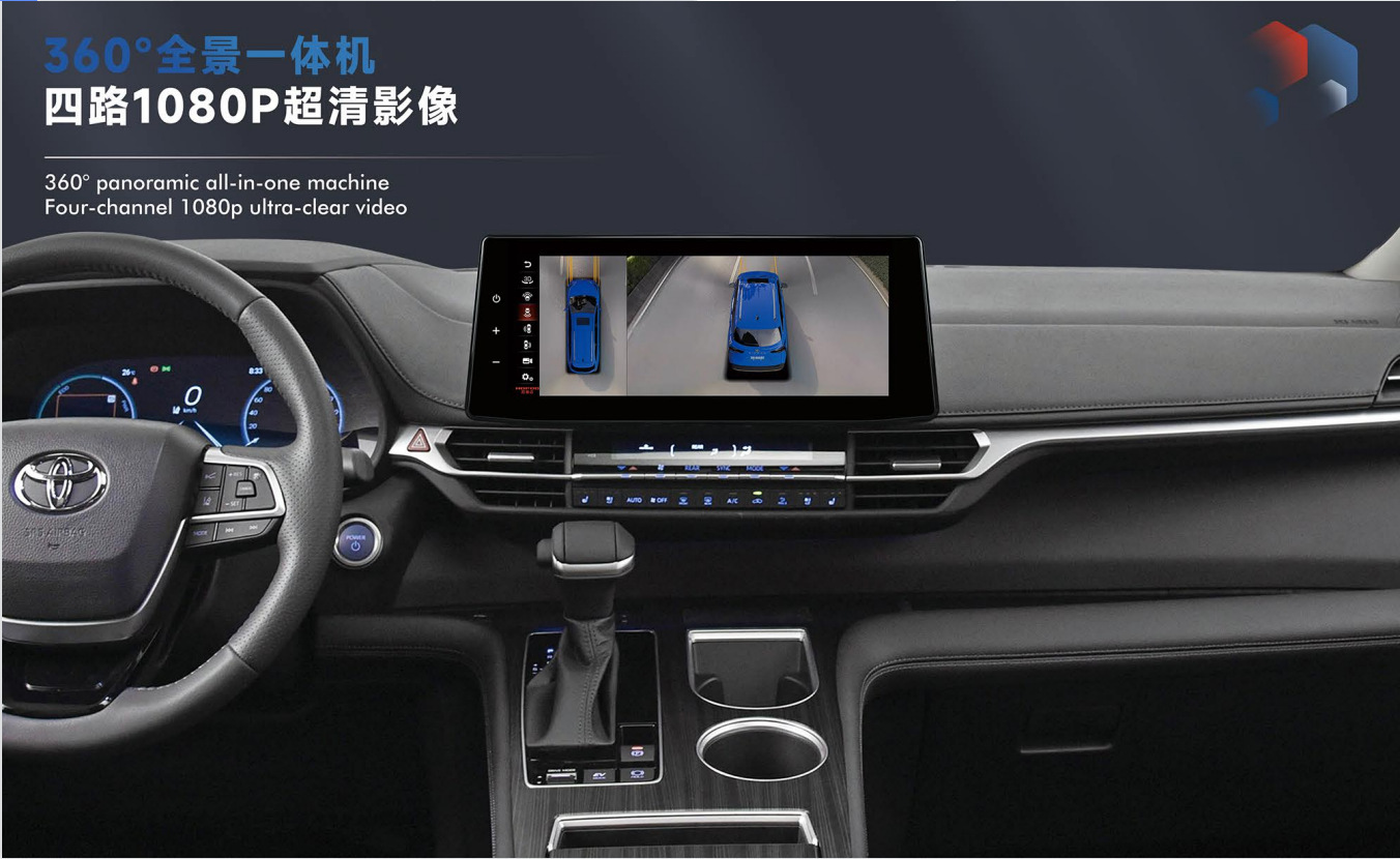 Suitable for Toyota Sienna Panoramic 360 Android 12 Modified Central Control Large-Screen Navigation All-In-One Display