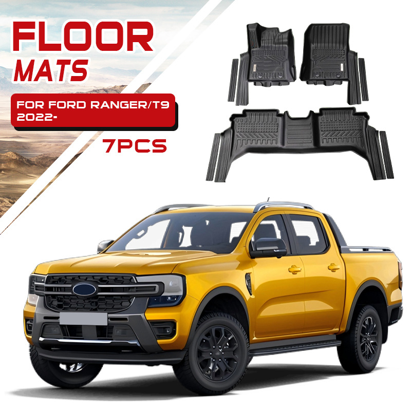 TXR Adecuado para FordRanger Alfombrilla para coche TpeCarFloorMat Alfombrilla de inyección 5D