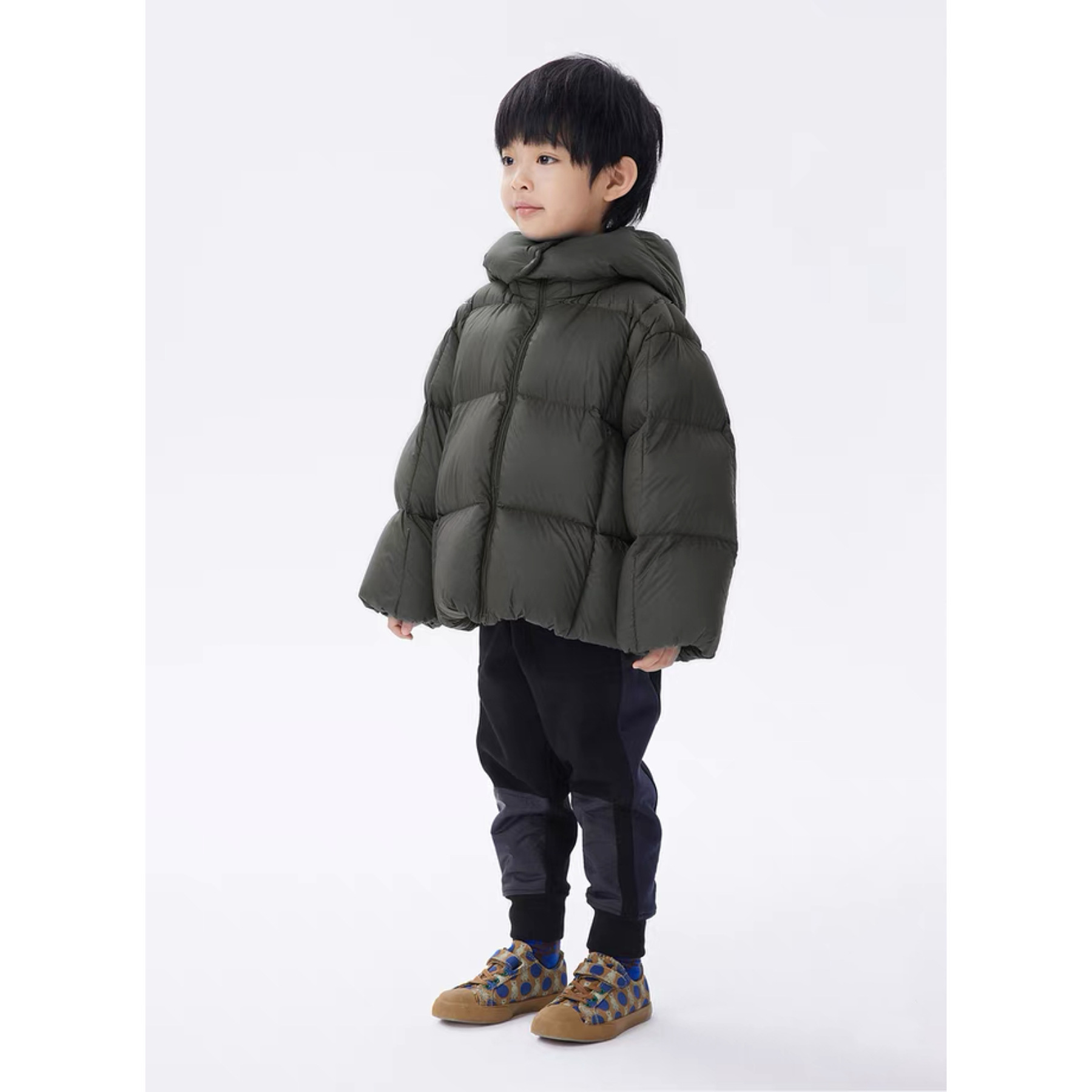 (In stock) 23 autumn and winter jn same cotton candy feel short thickened bread children's down jacket