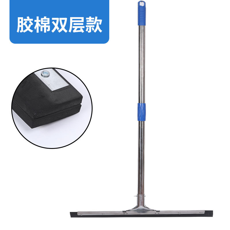 Limpiaparabrisas raspador de suelo varilla de acero inoxidable limpiaparabrisas de silicona cortador raspador de agua azulejo raspador de baño piso