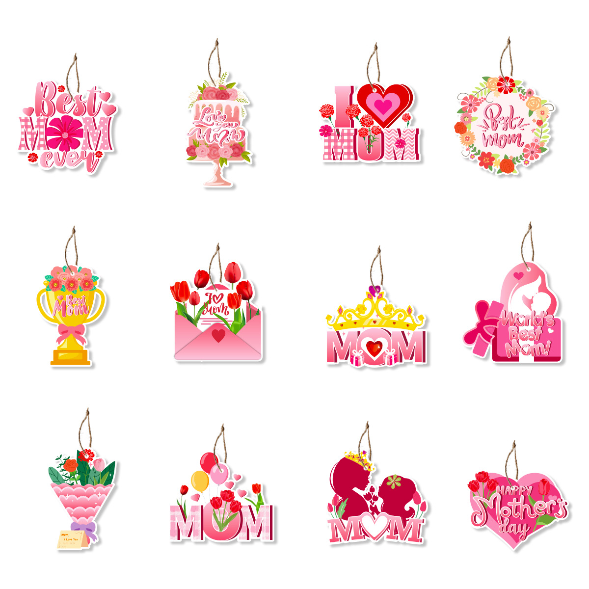 Mother's Day Simple Style Classic Style Heart Shape Paper Holiday Daily Decorative Props display picture 7