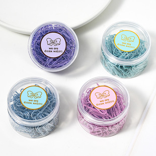 Bachang New Jade Color 28mm Paper Clips 100 Pieces in Barrel, Export Cross-Border Special Supply of Colorful Paper Clips Manufacturer Wholesale