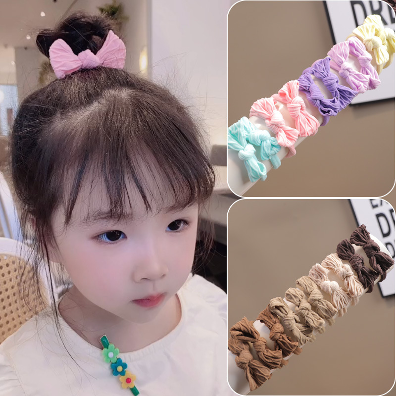 Banda de goma para Niños Accesorios para el cabello arco cuerda de pelo hembra de alta elasticidad no duele el pelo chica cuerda de pelo sin costuras chica anillo de pelo