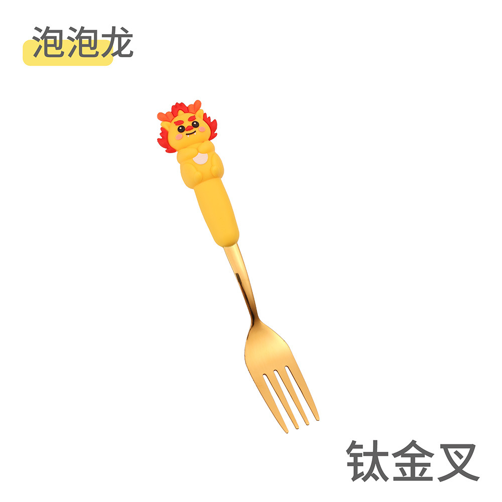 드래곤 버블 포크-골드