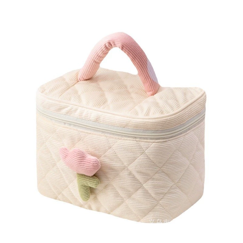 Big high quality handheld capacious cosmetic bag, organizer bag, storage bag, high-quality style