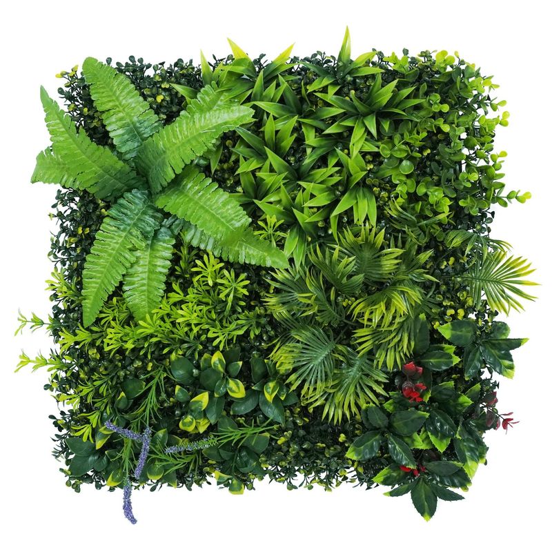 跨境热卖仿真植物墙造景装饰假花墙尤加利米兰装饰植物绿叶背景墙|undefined
