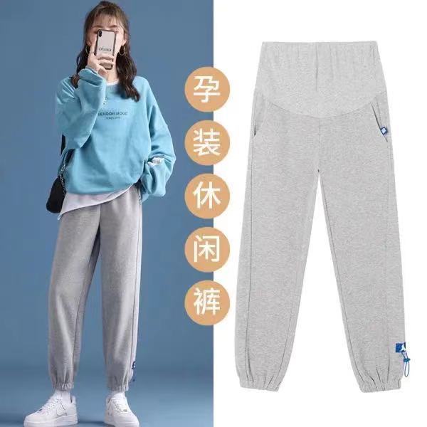 孕妇裤子春秋款外穿小个子2025新款休闲运动卫裤秋季孕妇装大码|undefined