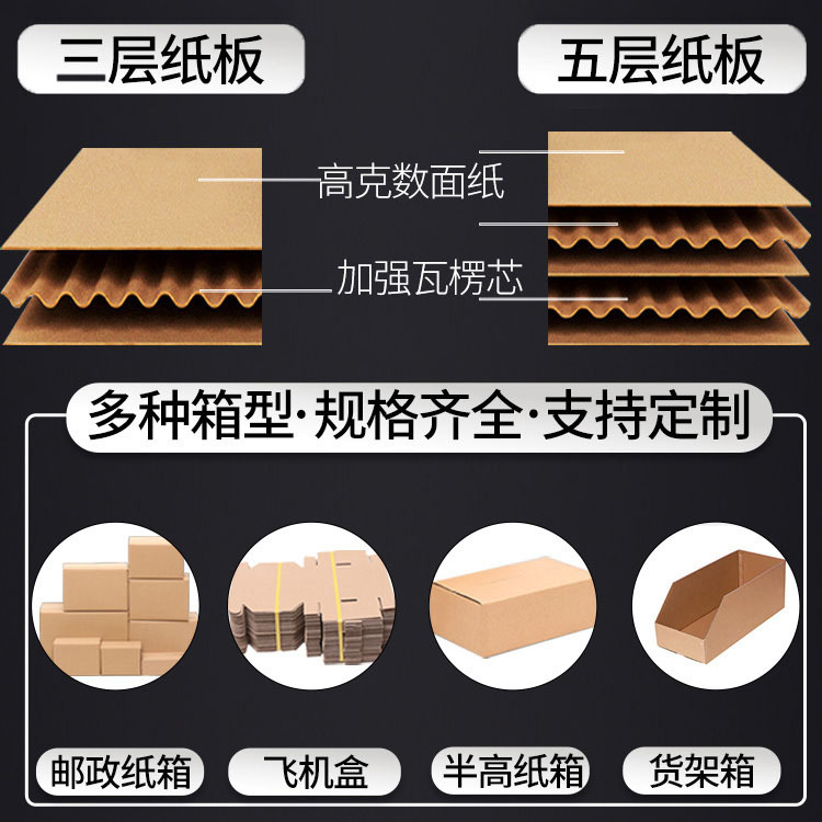 En stock caja de cartón de embalaje de cartón expreso 1-12 postal caja de embalaje de cartón Kraft caja de movimiento extra duro