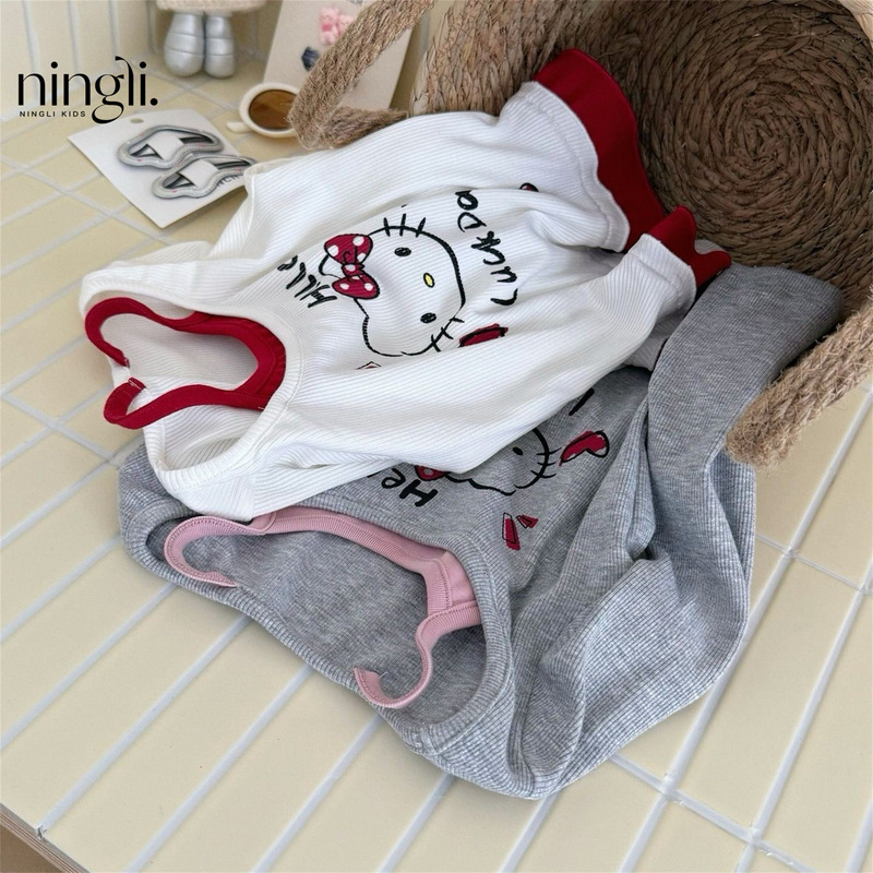 Ningli 女の子秋服 kt 長袖 Tシャツ女の赤ちゃん春と秋の休暇ツーピース底シャツ子供の漫画トップ子供服 t|undefined