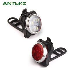 COB Bicycle Light Mountain Bike USB Charging Front Light + Warning Rear Light Set 030 Rear Light Cycling Accessory