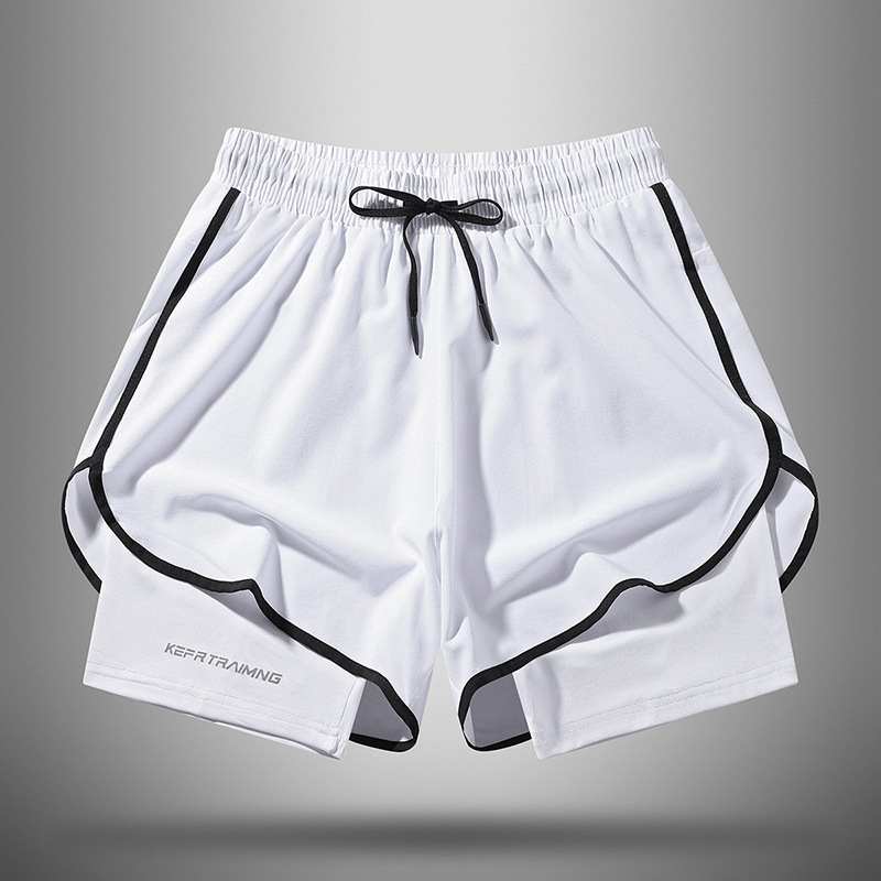 Pantalones cortos de deportes de verano para hombres, maratón de verano, entrenamiento de acondicionamiento físico transpirable, pijamas de cinco puntos