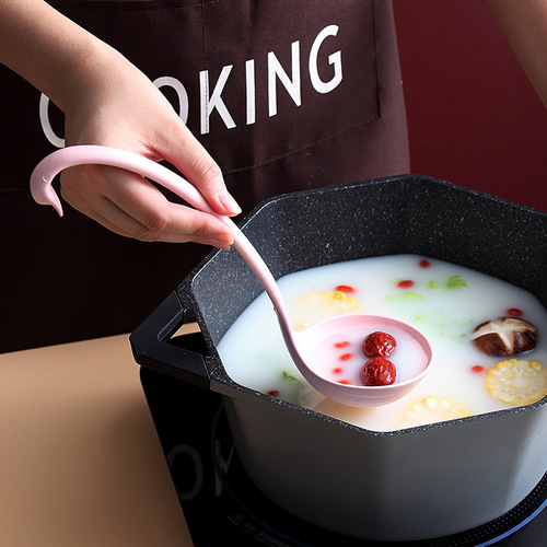 Swan soup spoon wholesale with plate standing Japanese francfranc kitchen household long handle wheat straw spoon