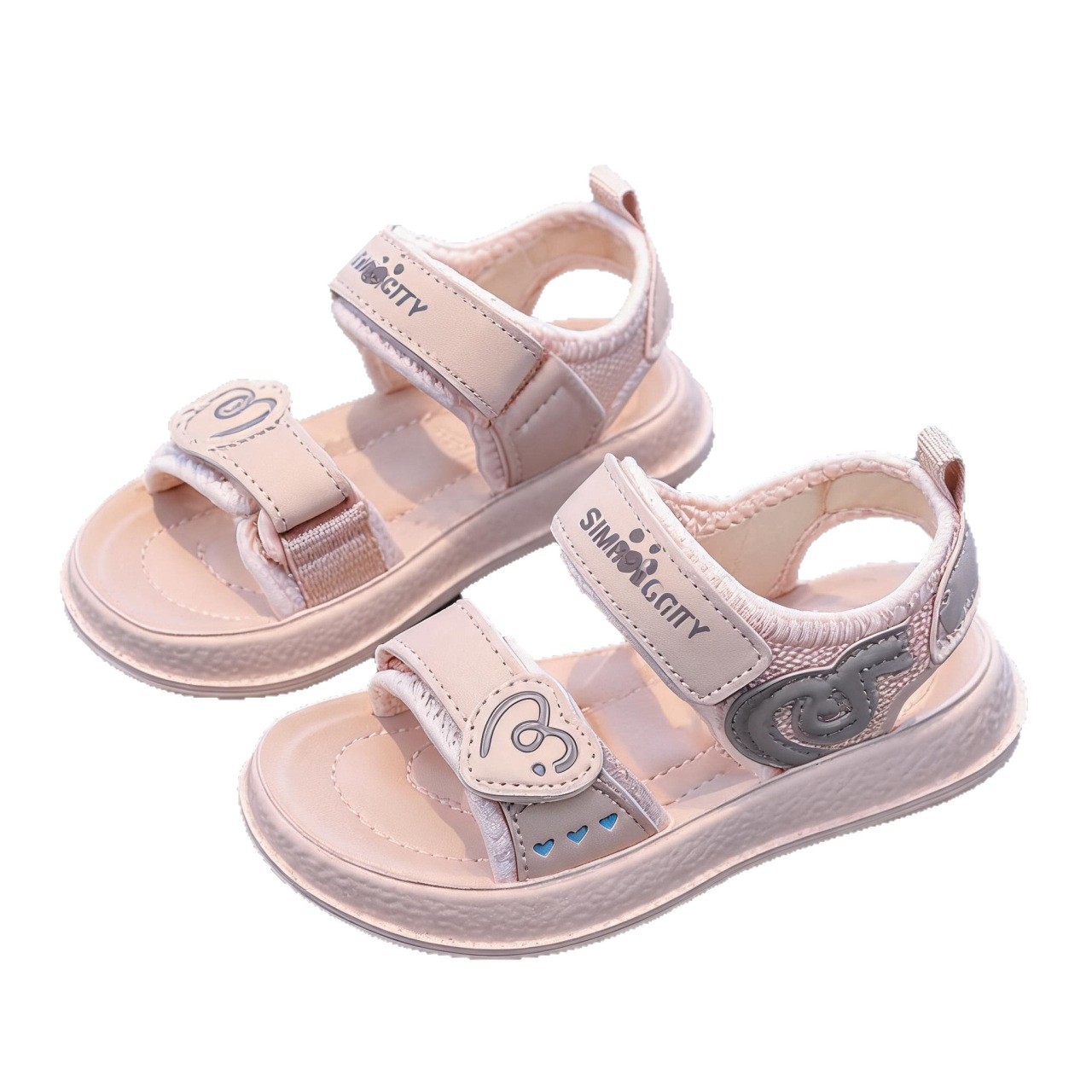 Niñas sandalias de moda versátiles de diamante 2026 verano nuevas sandalias de princesa para niños zapatos de playa suaves