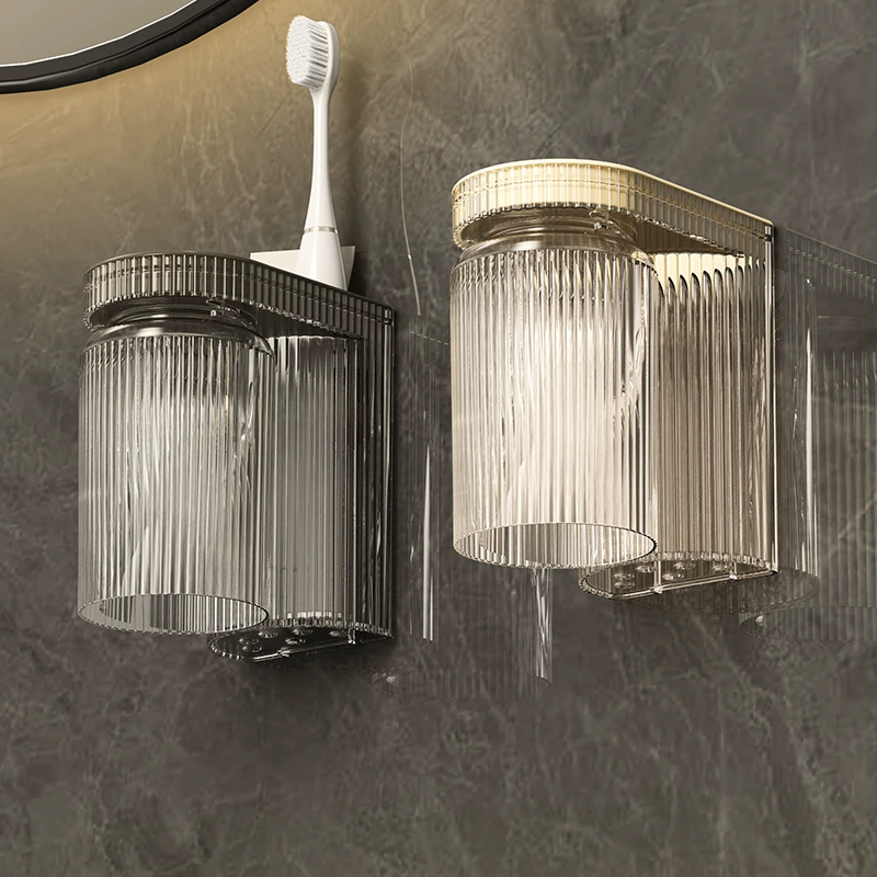 Модернизированная версия стойки для зубных щеток без пробивания чашки для чистки зубов чашки для полоскания рта настенная полка настенная стойка для зубных щеток в ванной комнате