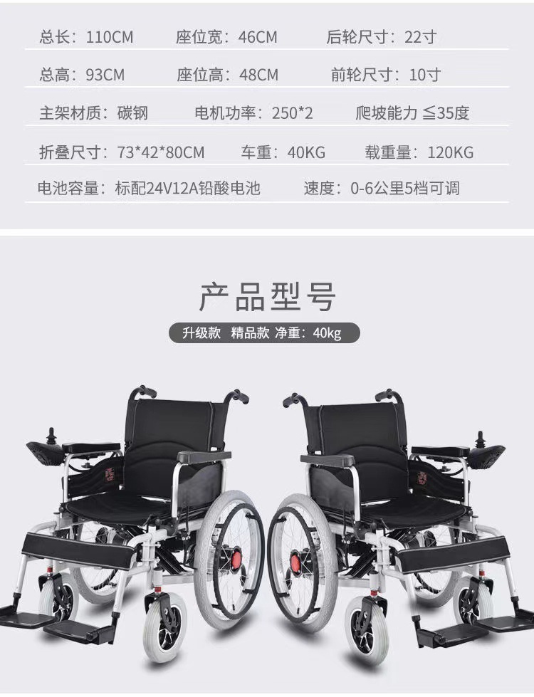 Manufacturer Automatic Intelligent 24V Electric Wheelchair for Disabled Elderly Mobility Special Foldable Electric Scooter