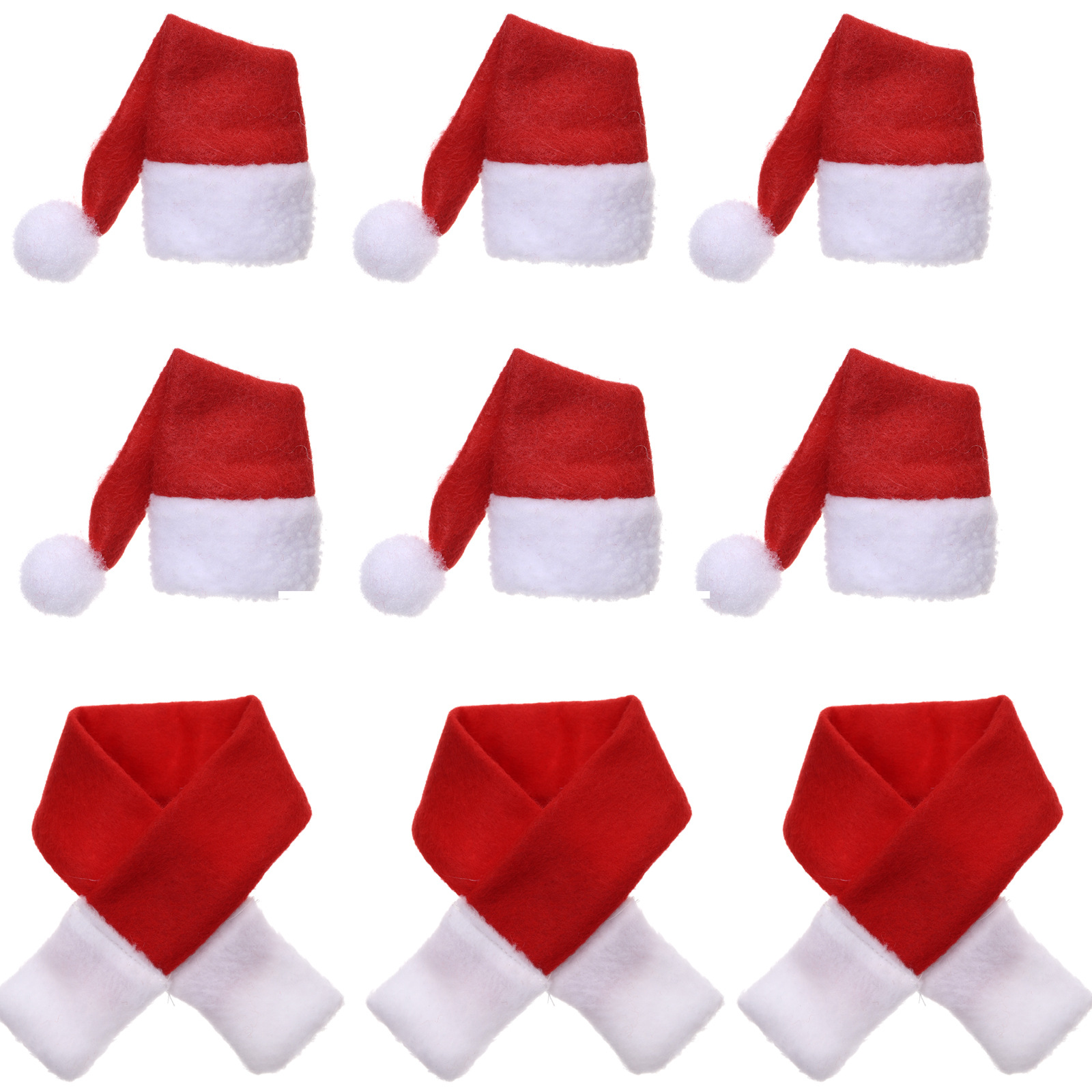 Popular cross-border Christmas home supplies non-woven scarf + hat…