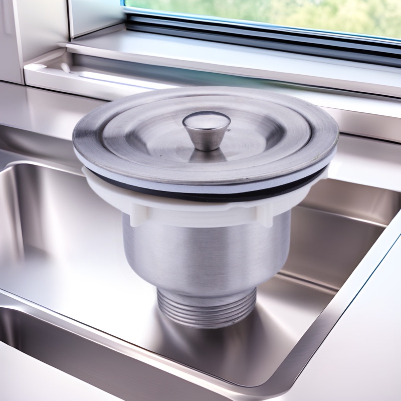 110 Kitchen Stainless Steel Sink Single Bowl 8110 Drain Dishwashing Basin Sink Drain Pipe with Extended Threaded Pipe 110 Kitchen Stainless Steel Sink Single Bowl 8110 Drain Dishwashing Basin Sink Drain Pipe with Extended Threaded Pipe
